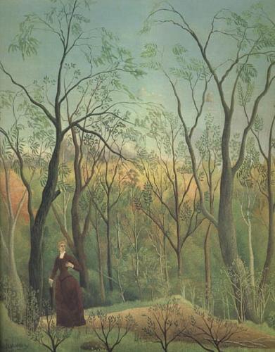 Henri Rousseau Promenade in the Forest of Saint-Germain oil painting image
